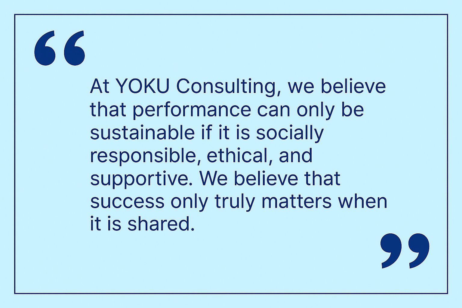 YOKU Consulting Vision